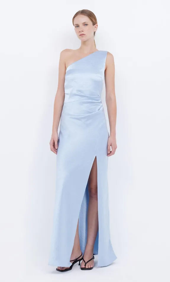 Bec Bridge Wedding Guest Women THE DREAMER ASYM DRESS 8211 DUSTY BLUE