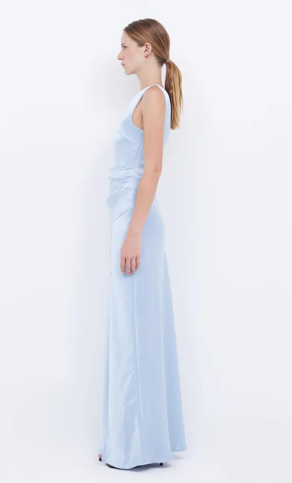 Bec Bridge Wedding Guest Women THE DREAMER ASYM DRESS 8211 DUSTY BLUE