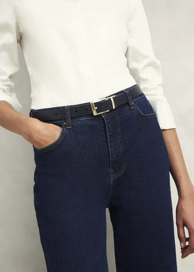 Belts Women HOBBS Pauline Reversible Hip Belt Navy Red