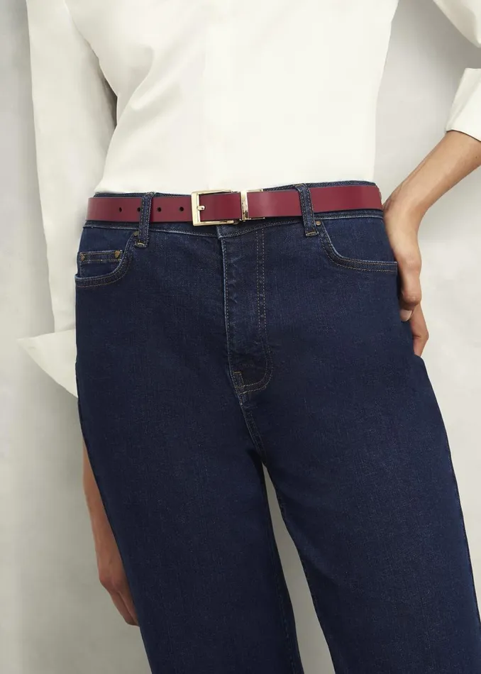 Belts Women HOBBS Pauline Reversible Hip Belt Navy Red