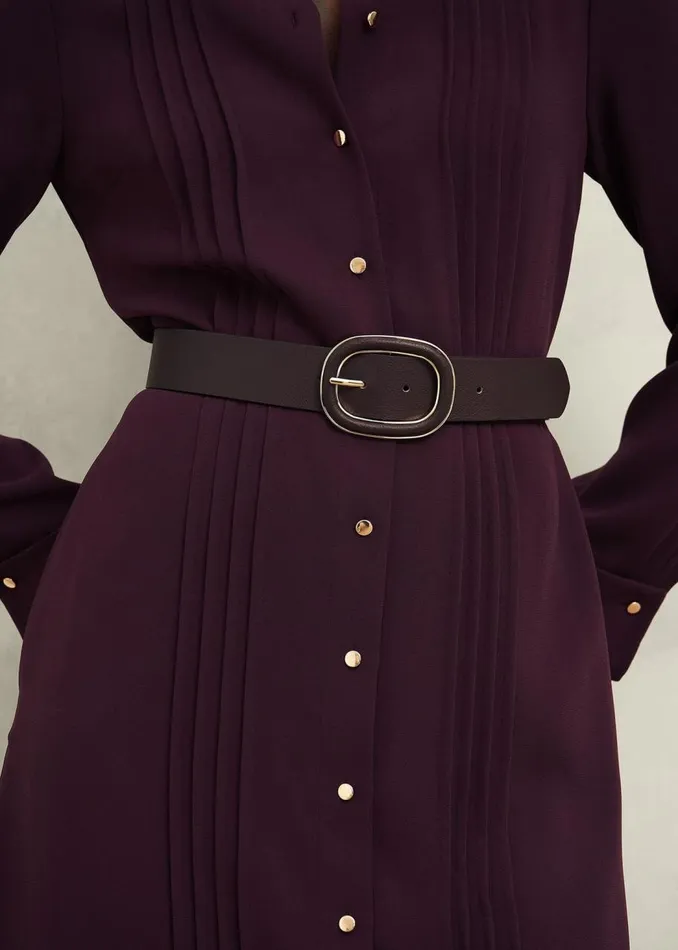 Belts Women HOBBS Rory Leather Waist Belt Malbec Purple