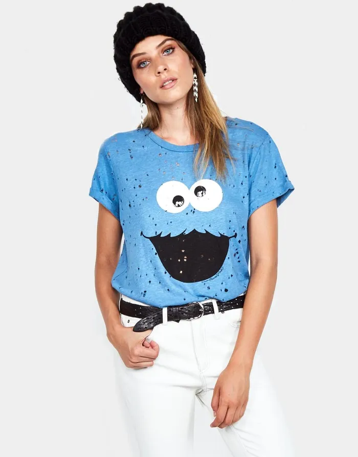 Bess Cookie Monster Riptide Women039s Lauren Moshi Short Sleeve