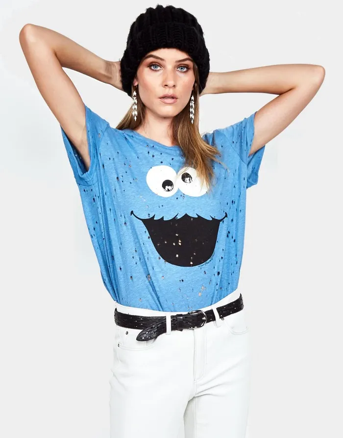 Bess Cookie Monster Riptide Women039s Lauren Moshi Short Sleeve