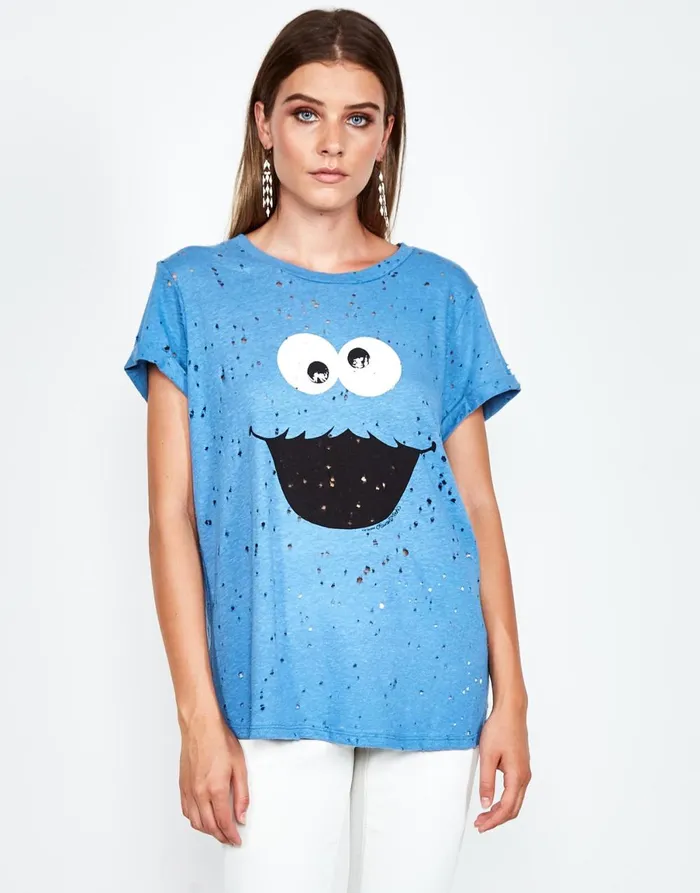 Bess Cookie Monster Riptide Women039s Lauren Moshi Short Sleeve