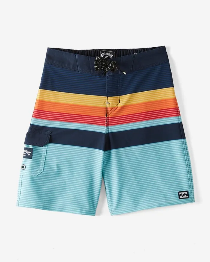 Billabong Boys 27 Yrs Boys 27 All Day Stripe Pro Boardshorts Blue 8211 Men