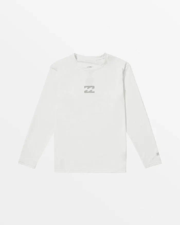 Billabong Boys Rashguards Boys All Day Wave Long Sleeve Shirt White 8211 Men