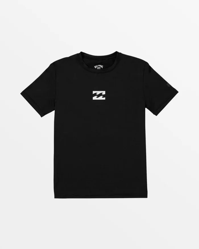 Billabong Boys Rashguards Boys All Day Wave Short Sleeve Shirt Black 8211 Men