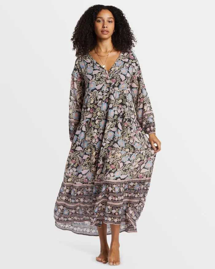 Billabong Dresses Adore You Maxi Dress Black Sands 8211 Women