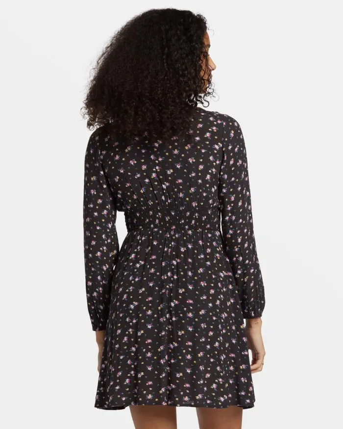 Billabong Dresses In Ur Dreams LongSleeve Mini Dress Black Sands 8211 Women