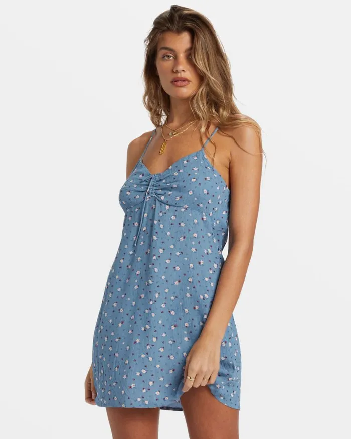 Billabong Dresses Sun Chaser Mini Slip Dress Blue Shadow 8211 Women