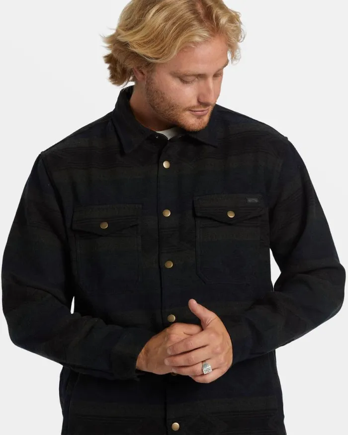 Billabong Flannels Lodge Long Sleeve Flannel Shirt Military 8211 Men Billabong Flannels Lodge Long Sleeve Flannel Shirt Military 8211 Men