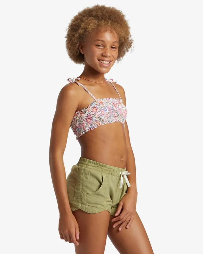 Billabong Girls039 Bottoms Girls Mad For You Elastic Waist Shorts Avocado 8211 Women