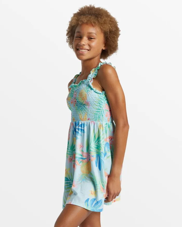Billabong Girls039 Dresses and Rompers Girls Pineapple Party Strappy Mini Dress Blue Glow 8211 Women Billabong Girls039 Dresses and Rompers Girls Pineapple Party Strappy Mini Dress Blue Glow 8211 Women