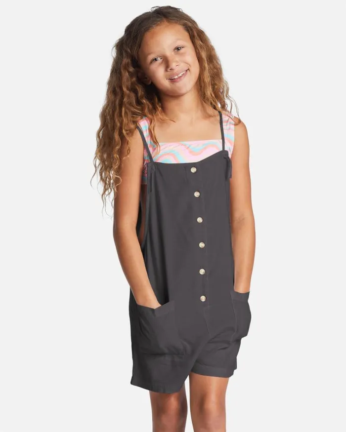 Billabong Girls039 Dresses and Rompers Girls Wave Watch Romper Off Black 8211 Women