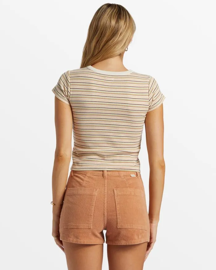 Billabong Graphic Tees and Tanks Feelin It TShirt Salt Crystal 8211 Women