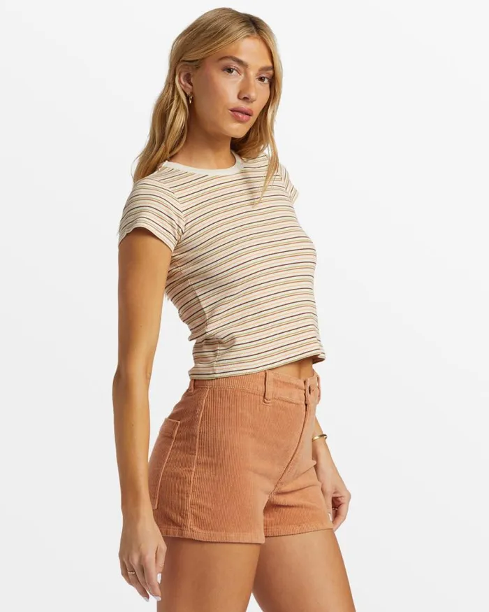 Billabong Graphic Tees and Tanks Feelin It TShirt Salt Crystal 8211 Women