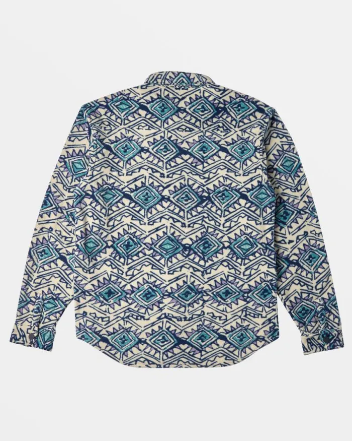 Billabong Hoodies and Fleece ADiv Furnace Long Sleeve Flannel Shirt Slate Blue 8211 Men