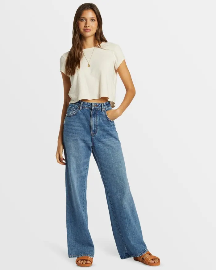 Billabong Jeans and Pants Aaliyah Baggy Jeans Medium Denim 8211 Women