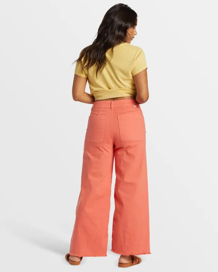 Billabong Jeans and Pants Free Fall HighWaist Pants Papaya 8211 Women