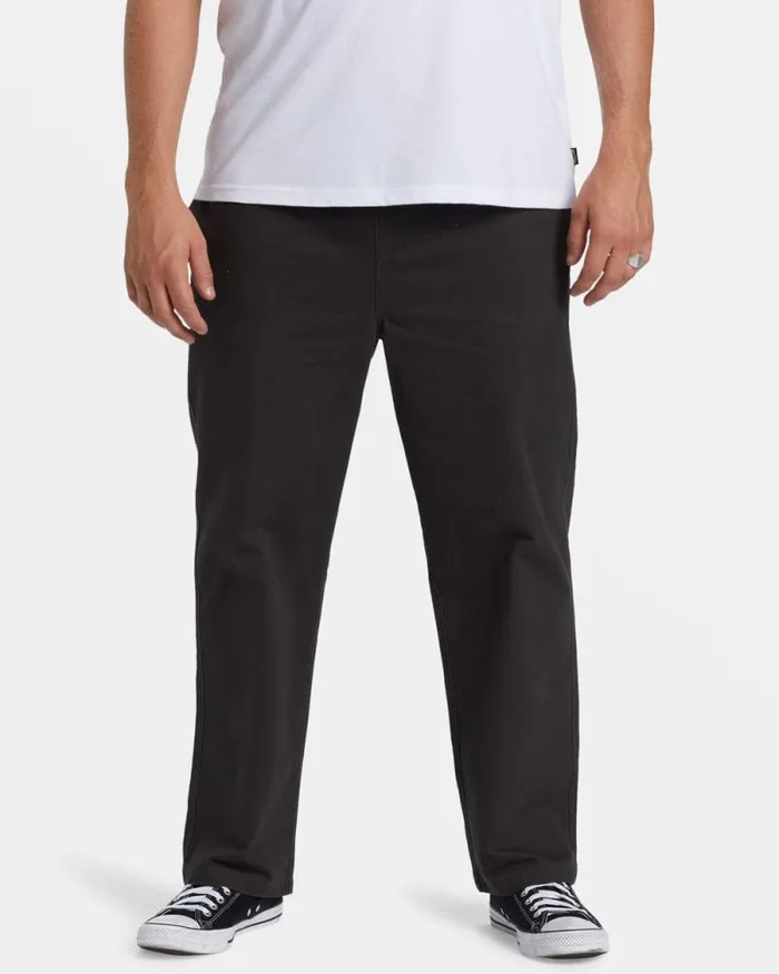 Billabong Jeans and Pants Larry Elastic Waist Pants Raven 8211 Men