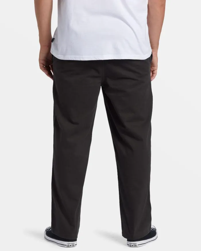 Billabong Jeans and Pants Larry Elastic Waist Pants Raven 8211 Men