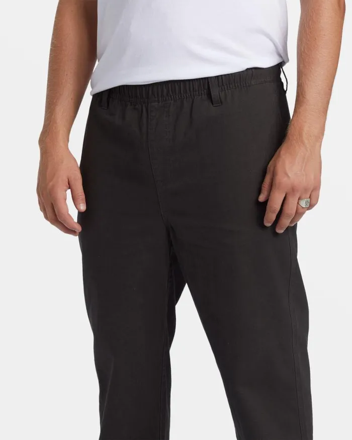 Billabong Jeans and Pants Larry Elastic Waist Pants Raven 8211 Men
