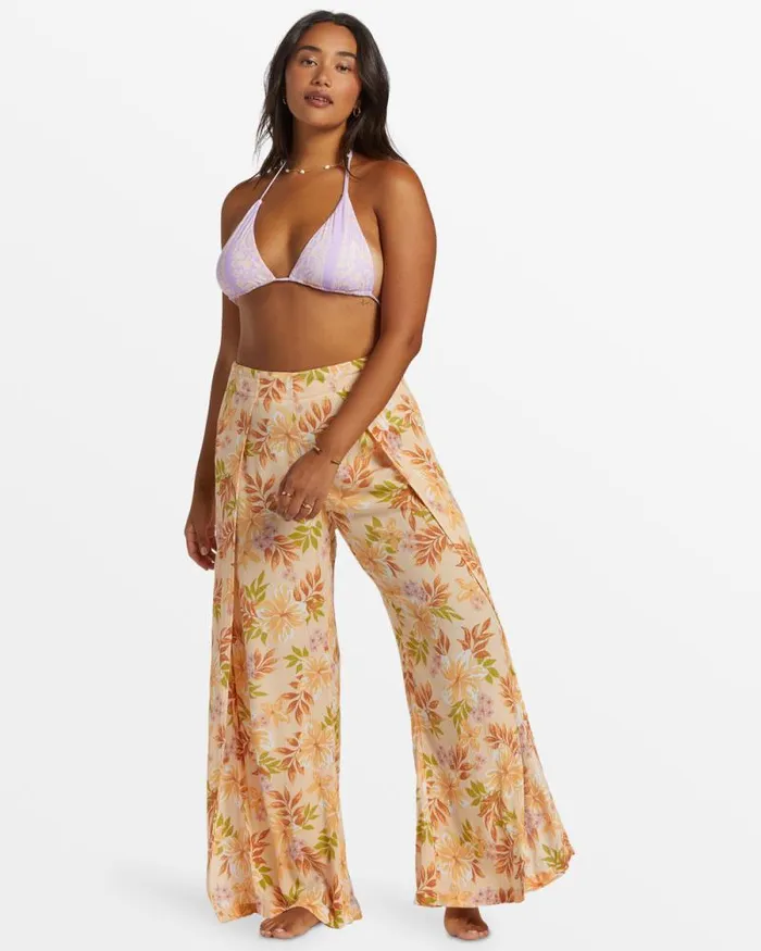 Billabong Jeans and Pants Split Spirit Floral Pants Peach Whip 8211 Women