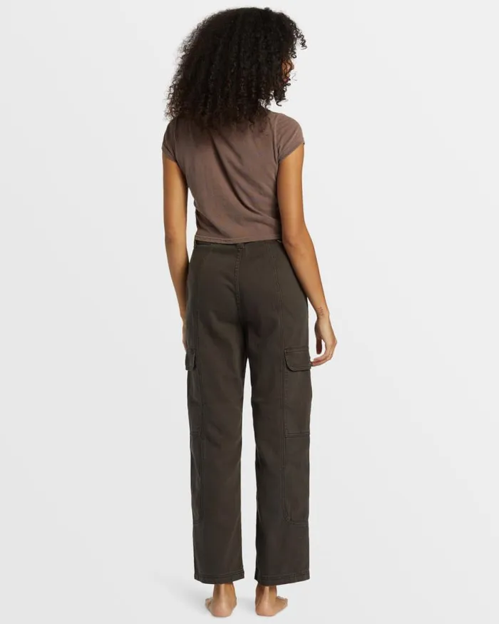 Billabong Jeans and Pants Wall To Wall Denim Cargo Pants Black Sands 8211 Women