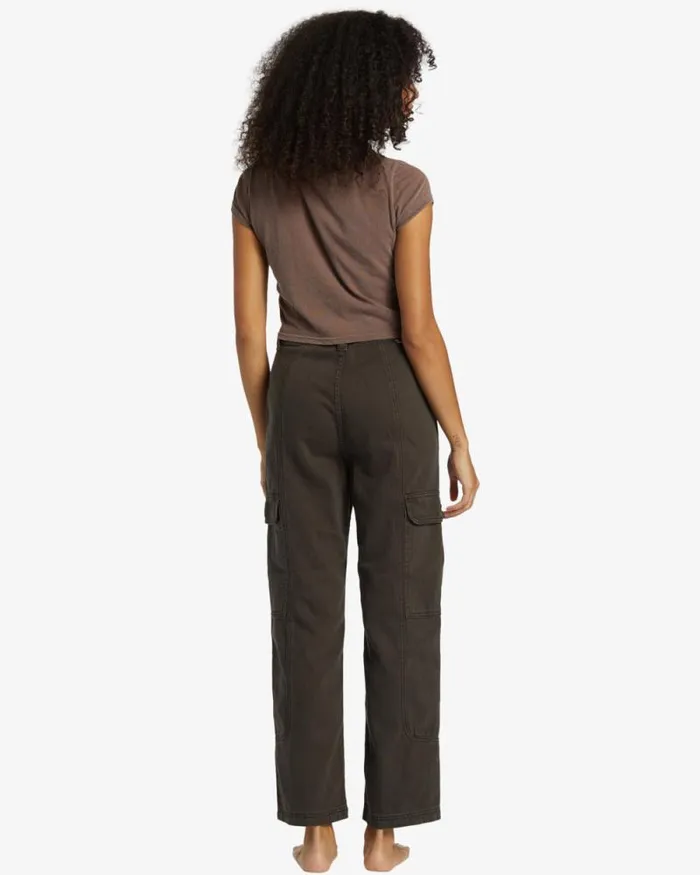 Billabong Jeans and Pants Wall To Wall Denim Cargo Pants Black Sands 8211 Women