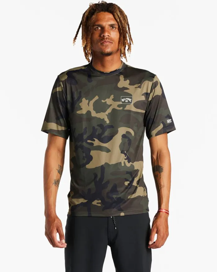Billabong Rashguards and Surf Tees Arch Mesh Loose Fit Upf 50 Short Sleeve Surf Tee Surplus 8211 Men