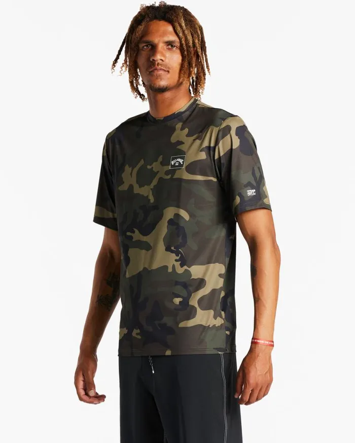 Billabong Rashguards and Surf Tees Arch Mesh Loose Fit Upf 50 Short Sleeve Surf Tee Surplus 8211 Men Billabong Rashguards and Surf Tees Arch Mesh Loose Fit Upf 50 Short Sleeve Surf Tee Surplus 8211 Men