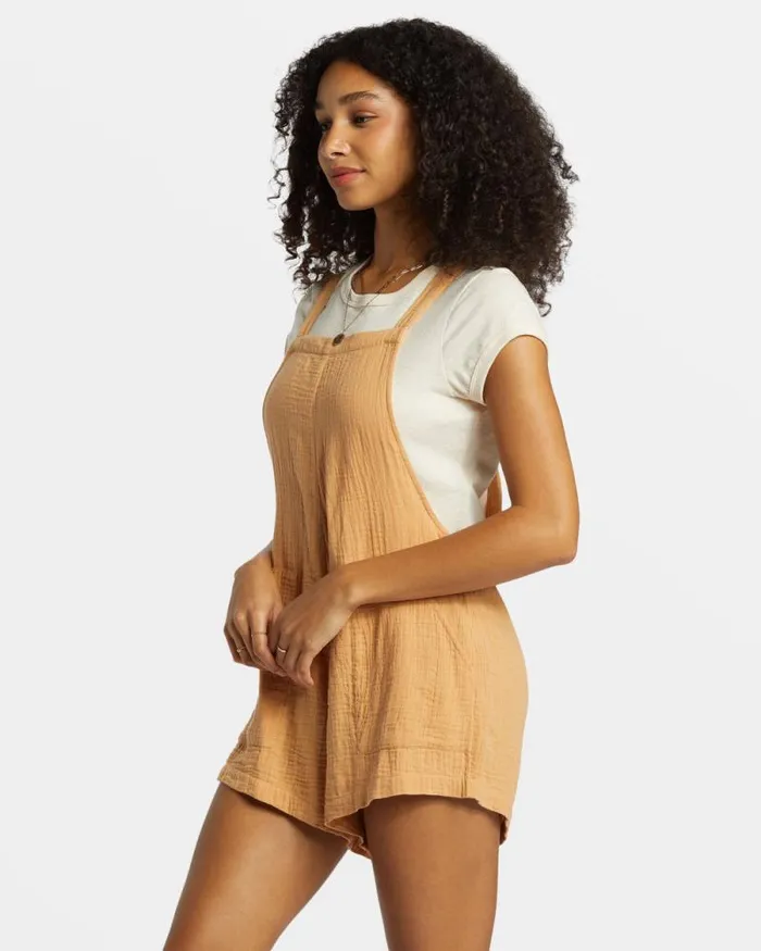Billabong Rompers and Jumpsuits Beach Crush Romper Baked Clay 8211 Women