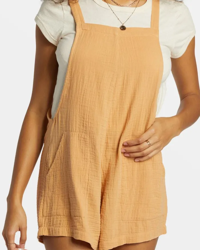 Billabong Rompers and Jumpsuits Beach Crush Romper Baked Clay 8211 Women