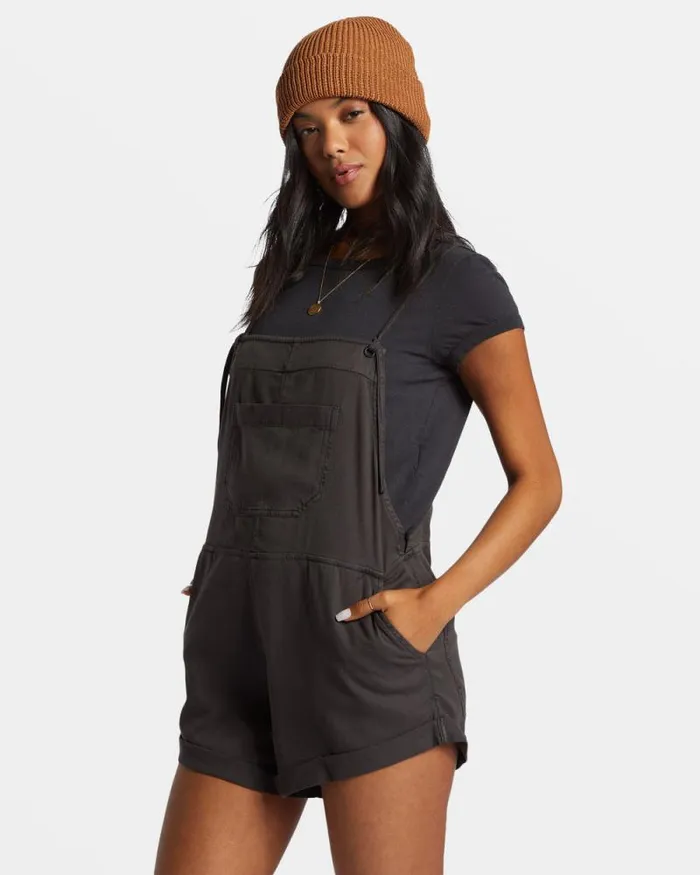 Billabong Rompers and Jumpsuits Wild Pursuit Romper Off Black 8211 Women