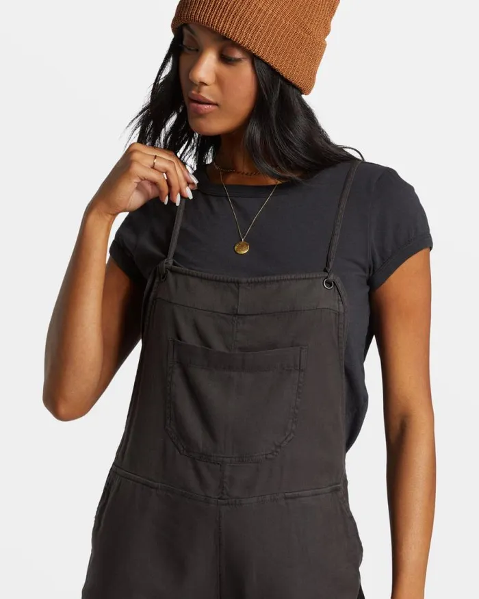 Billabong Rompers and Jumpsuits Wild Pursuit Romper Off Black 8211 Women