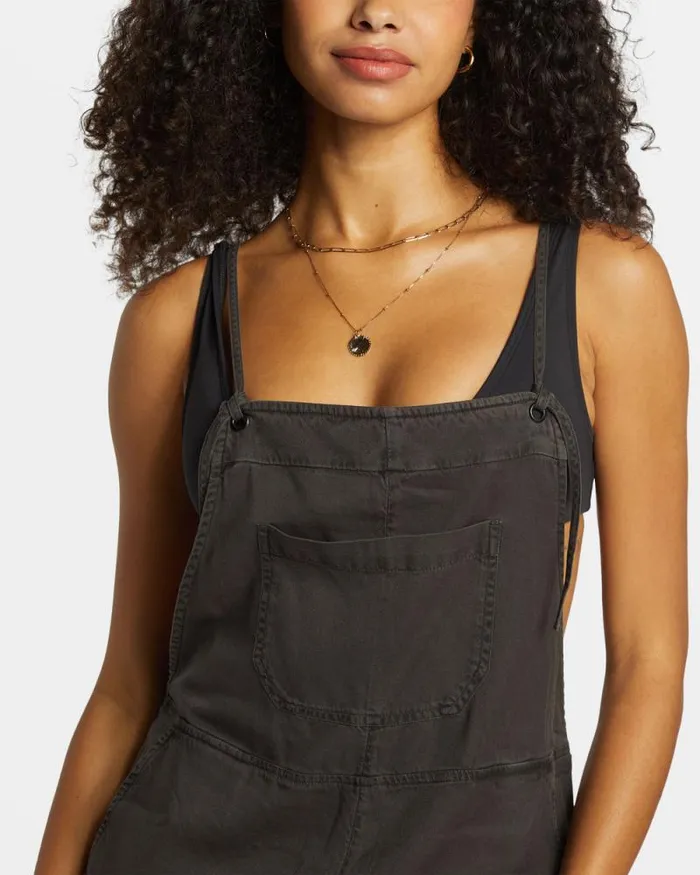 Billabong Rompers and Jumpsuits Wild Pursuit Romper Off Black 8211 Women
