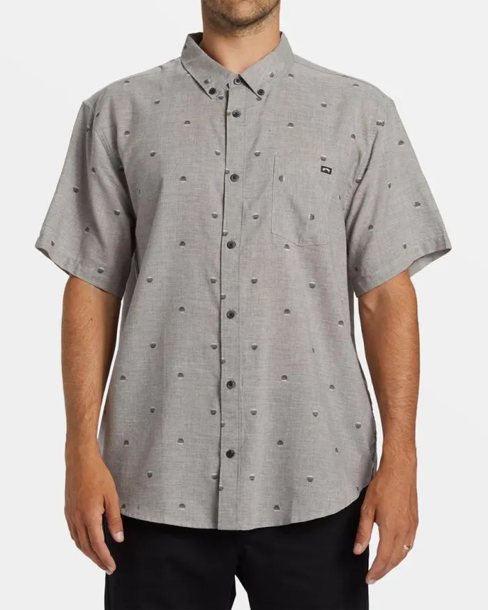 Billabong Shirts All Day Jacquard Short Sleeve Shirt Alloy 8211 Men