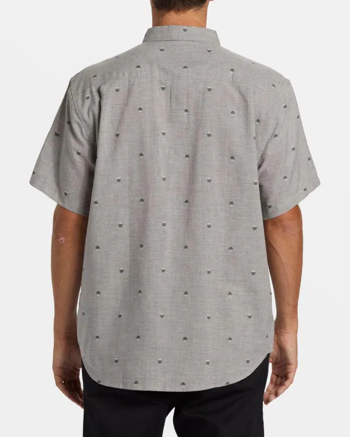 Billabong Shirts All Day Jacquard Short Sleeve Shirt Alloy 8211 Men