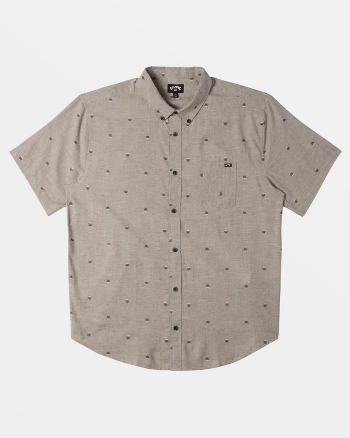 Billabong Shirts All Day Jacquard Short Sleeve Shirt Alloy 8211 Men
