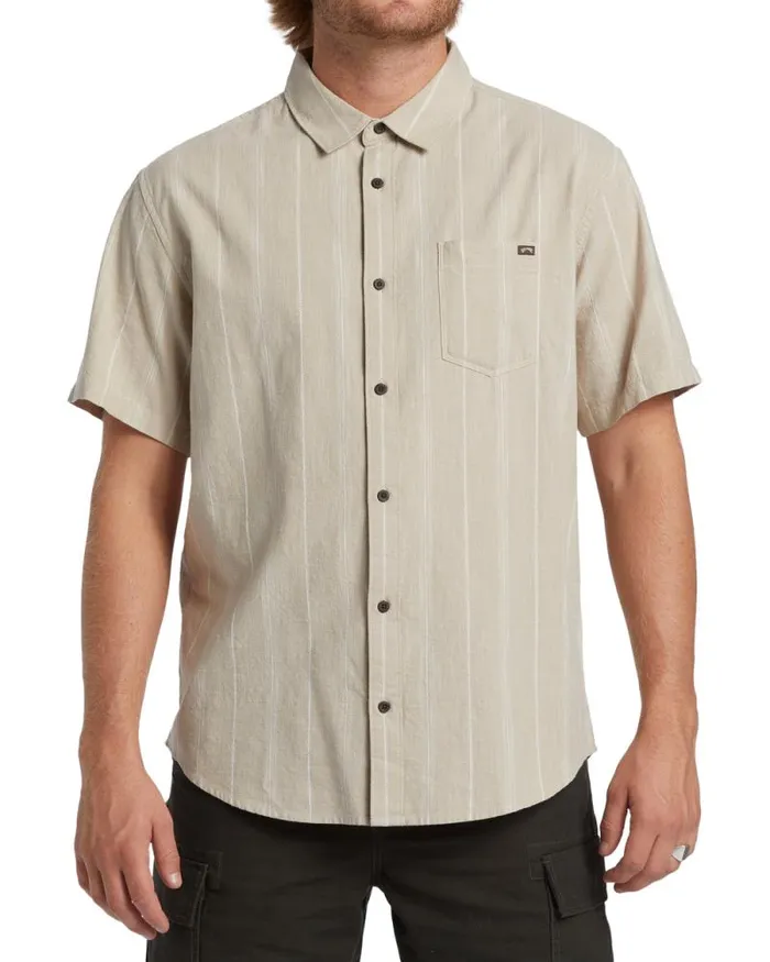 Billabong Shirts All Day Stripe Short Sleeve Shirt Chino 8211 Men