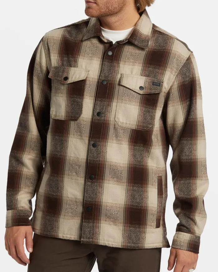 Billabong Shirts Lodge Long Sleeve Flannel Shirt Java 8211 Men Billabong Shirts Lodge Long Sleeve Flannel Shirt Java 8211 Men