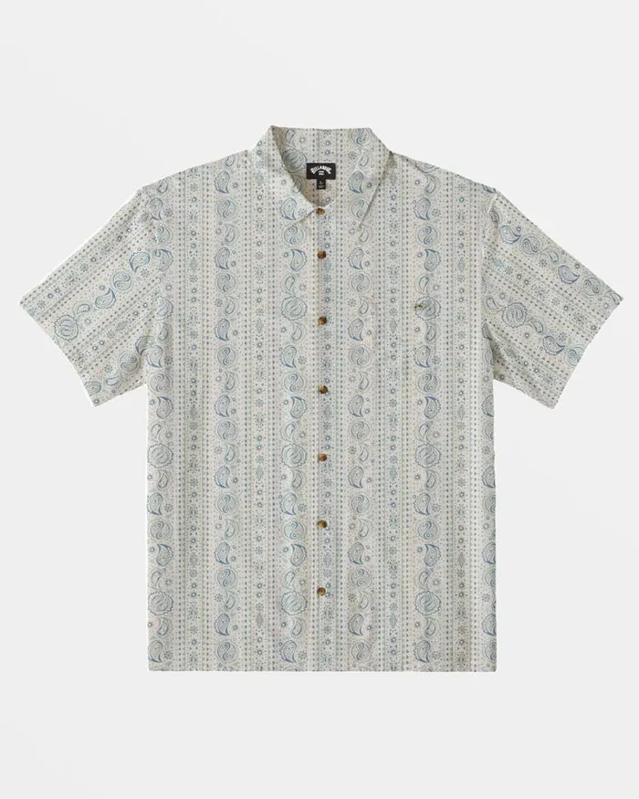 Billabong Shirts Sundays Jacquard Short Sleeve Shirt Taupe 8211 Men