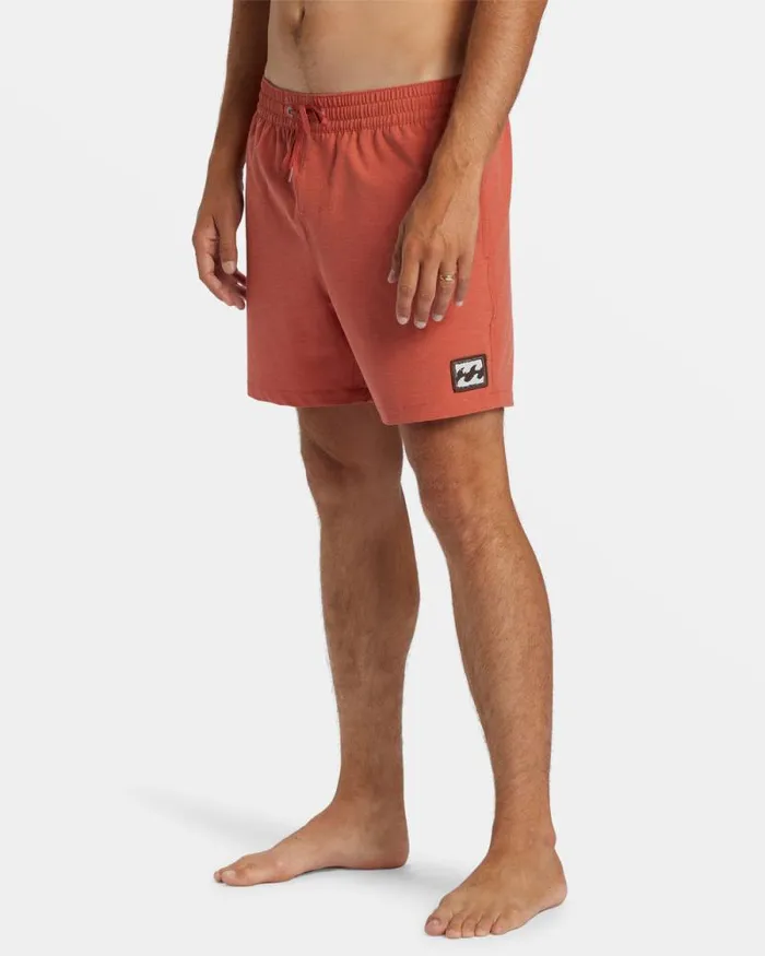 Billabong Short Length 16034 8211 175034 Every Other Day Layback 16034 Swim Trunks Dusty Red 8211 Men