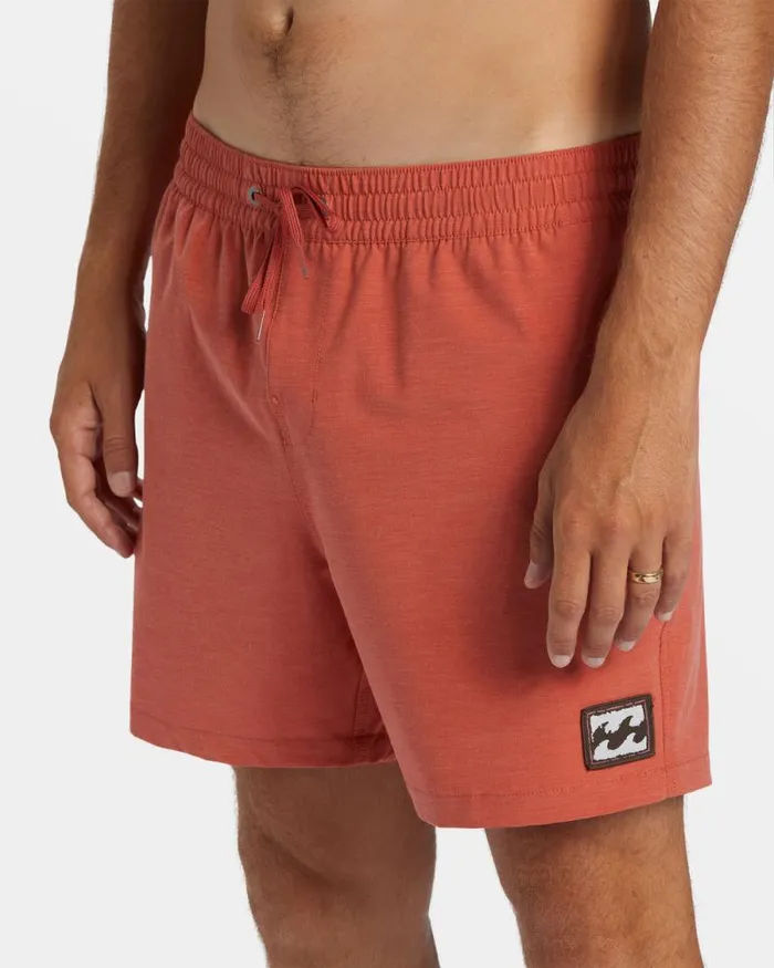 Billabong Short Length 16034 8211 175034 Every Other Day Layback 16034 Swim Trunks Dusty Red 8211 Men