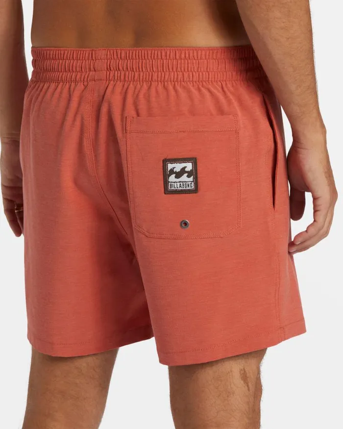 Billabong Short Length 16034 8211 175034 Every Other Day Layback 16034 Swim Trunks Dusty Red 8211 Men