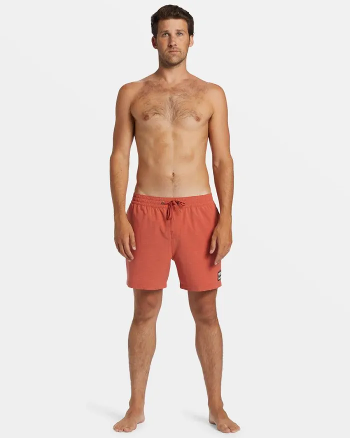 Billabong Short Length 16034 8211 175034 Every Other Day Layback 16034 Swim Trunks Dusty Red 8211 Men
