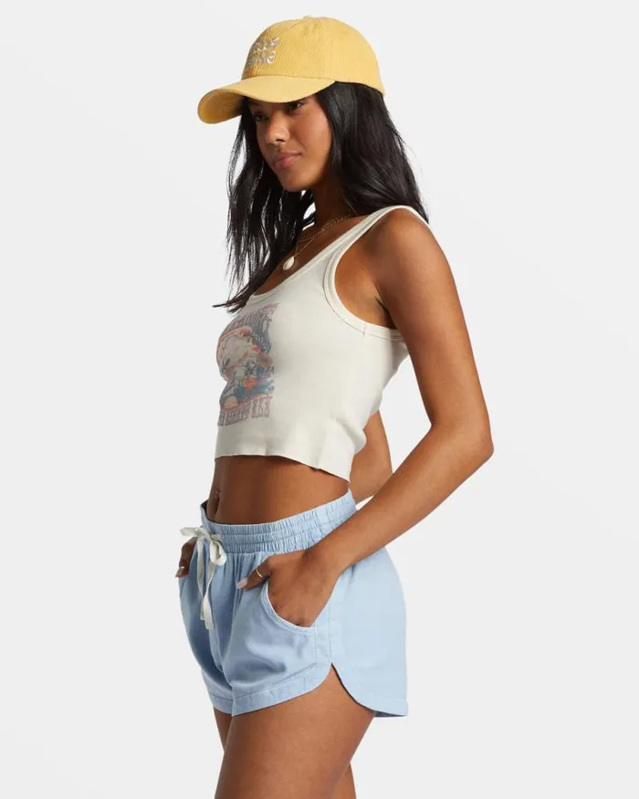 Billabong Shorts Road Trippin Elastic Waist Shorts Washed Chambray 8211 Women Billabong Shorts Road Trippin Elastic Waist Shorts Washed Chambray 8211 Women