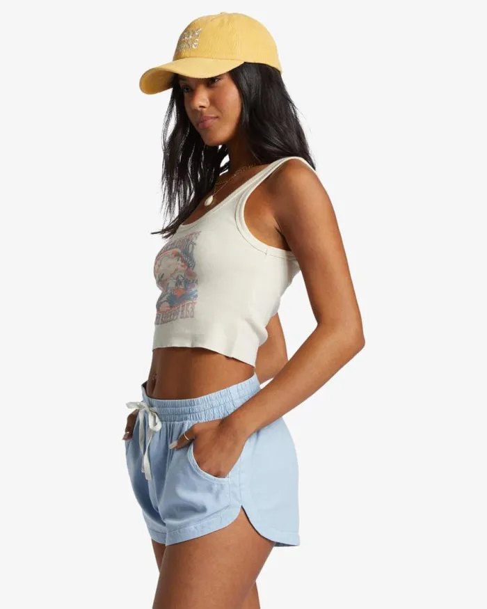 Billabong Shorts Road Trippin Elastic Waist Shorts Washed Chambray 8211 Women Billabong Shorts Road Trippin Elastic Waist Shorts Washed Chambray 8211 Women