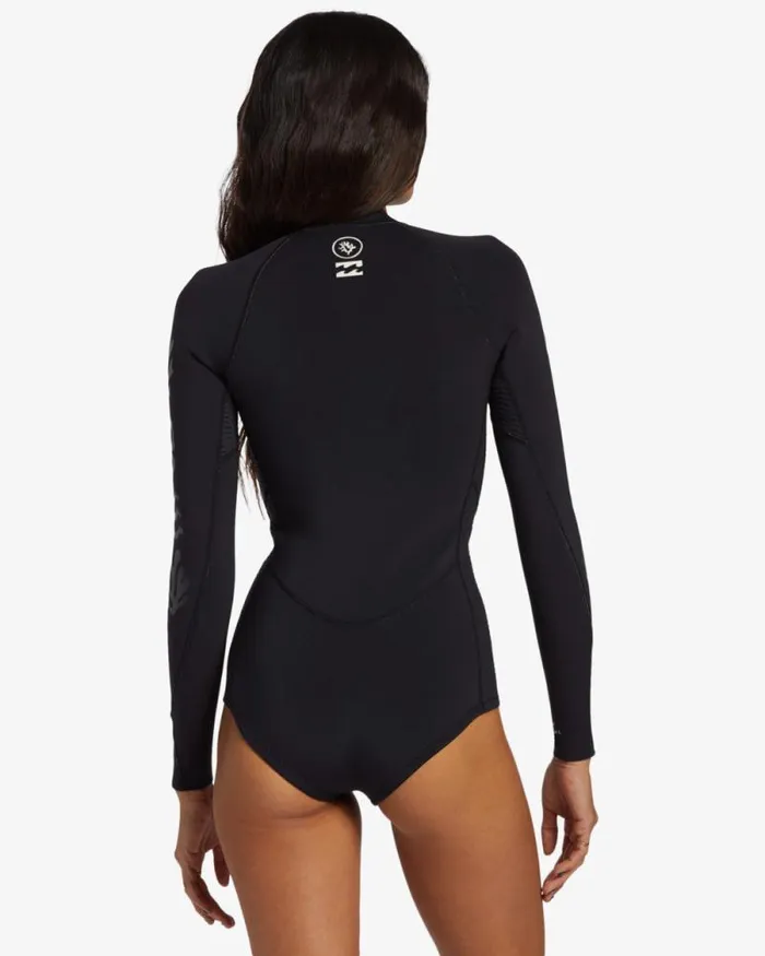 Billabong Springsuits Coral Gardeners Lo Tide Long Sleeve Spring Wetsuit Black Coral 8211 Women