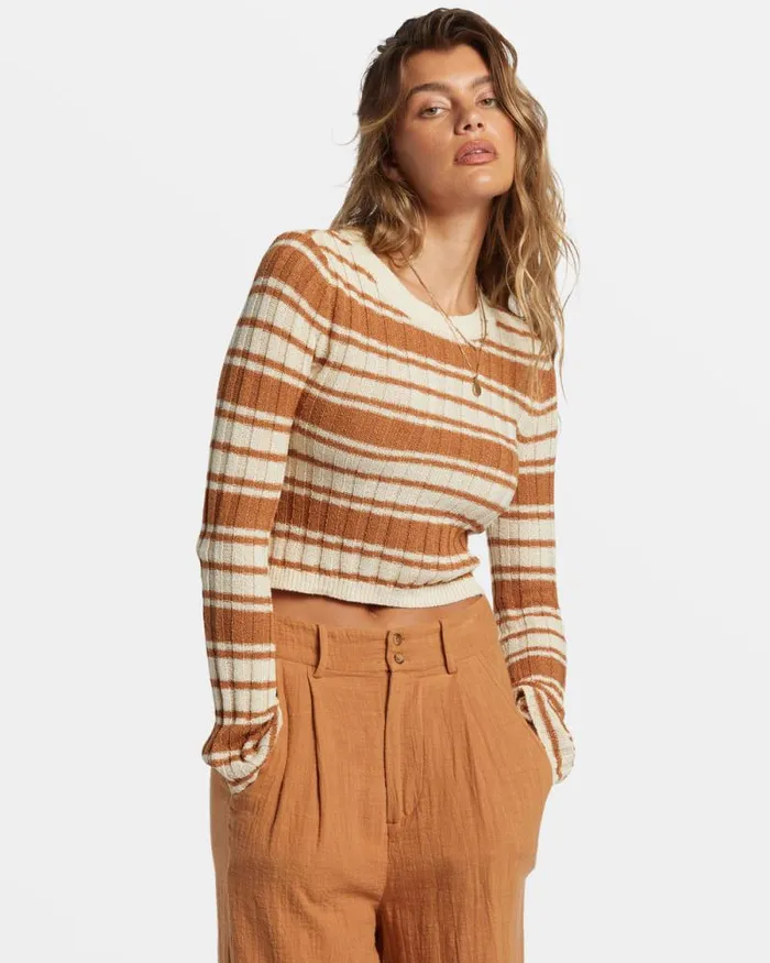 Billabong Sweaters Clare Crew Neck Sweater Sandalwood 8211 Women Billabong Sweaters Clare Crew Neck Sweater Sandalwood 8211 Women